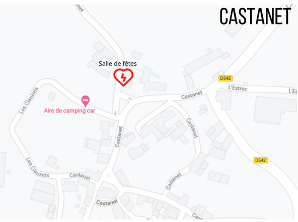 Défibrillateurs sur la commune de Castanet