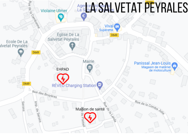 Défibrillateurs sur la commune de La Salvetat Peyrales