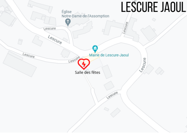 Défibrillateur sur la commune de Lescure Jaoul